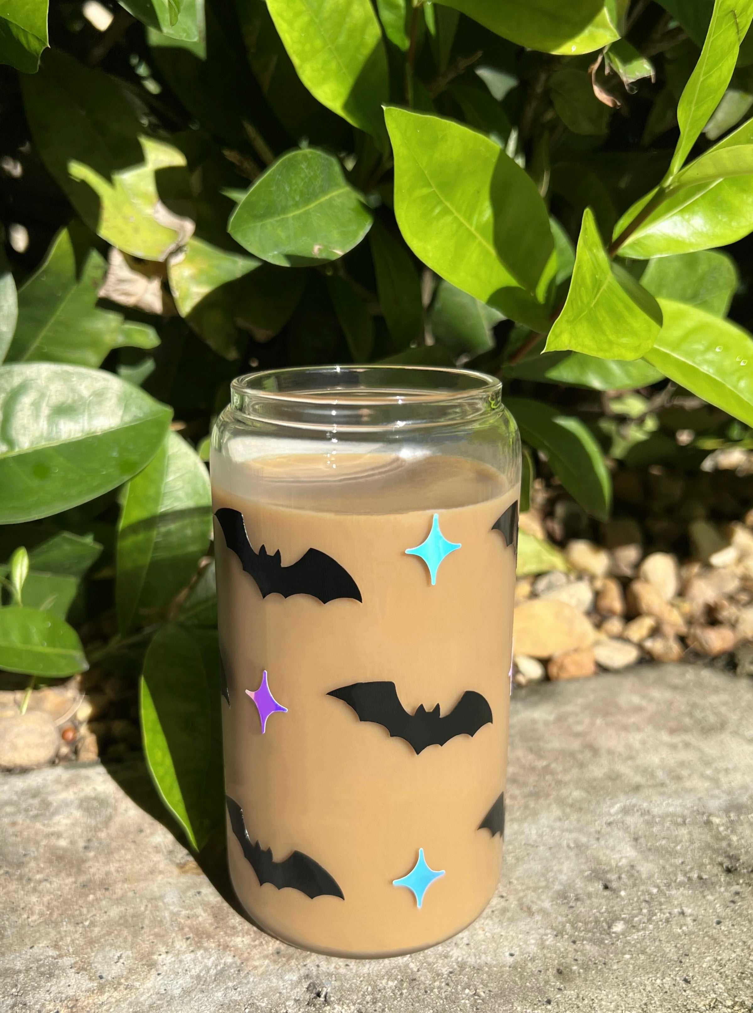 Spooky Bats Cup With Lid & Straw